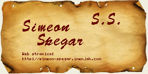 Simeon Špegar vizit kartica
